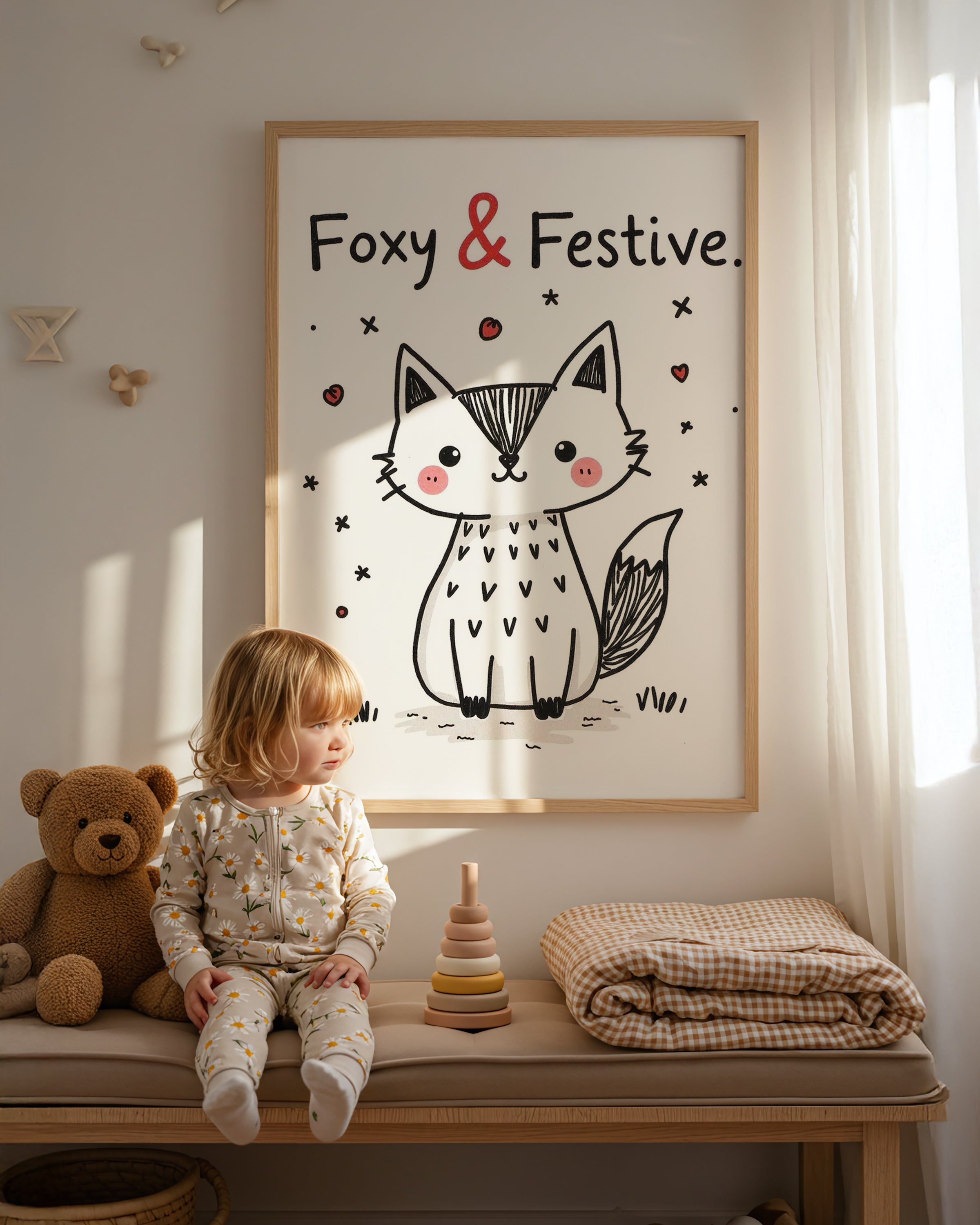 Cute Fox Printable Wall Art for Nursery or Kids’ Room Decor