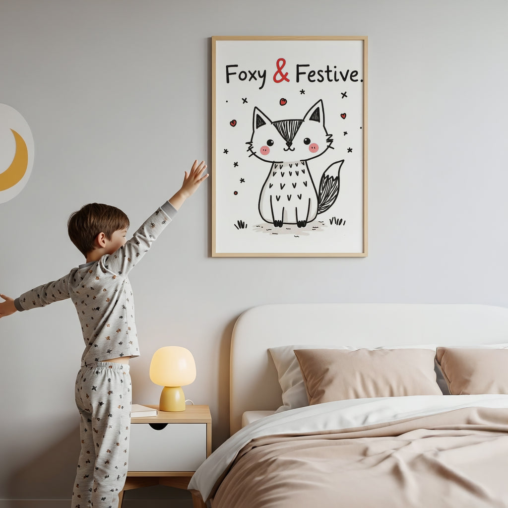 Cute Fox Printable Wall Art for Nursery or Kids’ Room Decor
