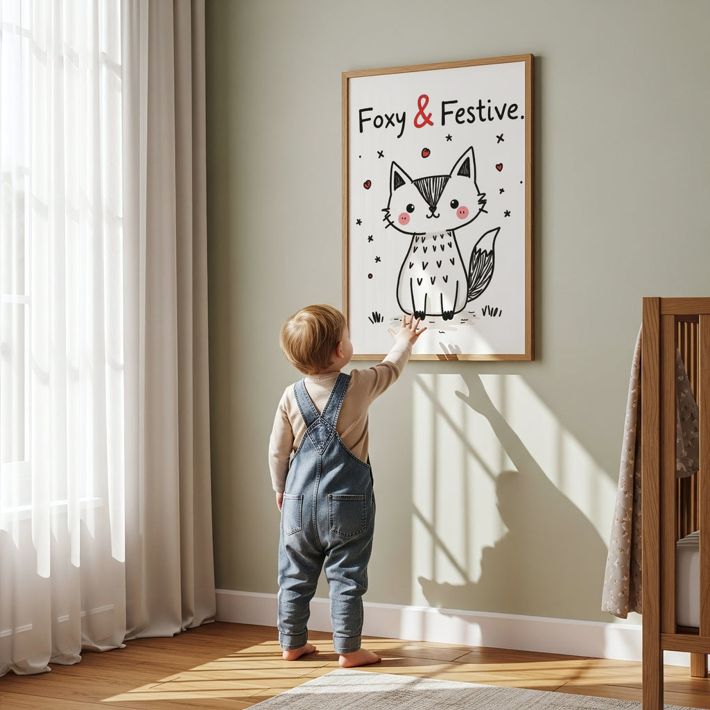 Cute Fox Printable Wall Art for Nursery or Kids’ Room Decor