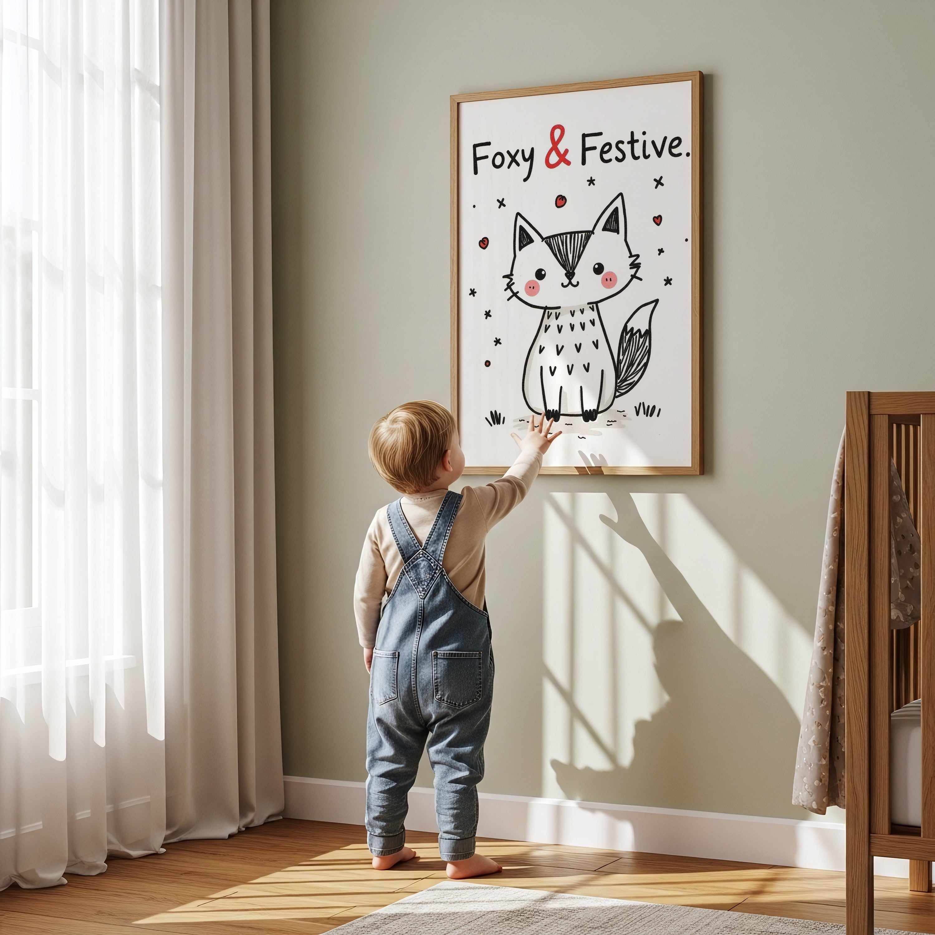 Cute Fox Printable Wall Art for Nursery or Kids’ Room Decor