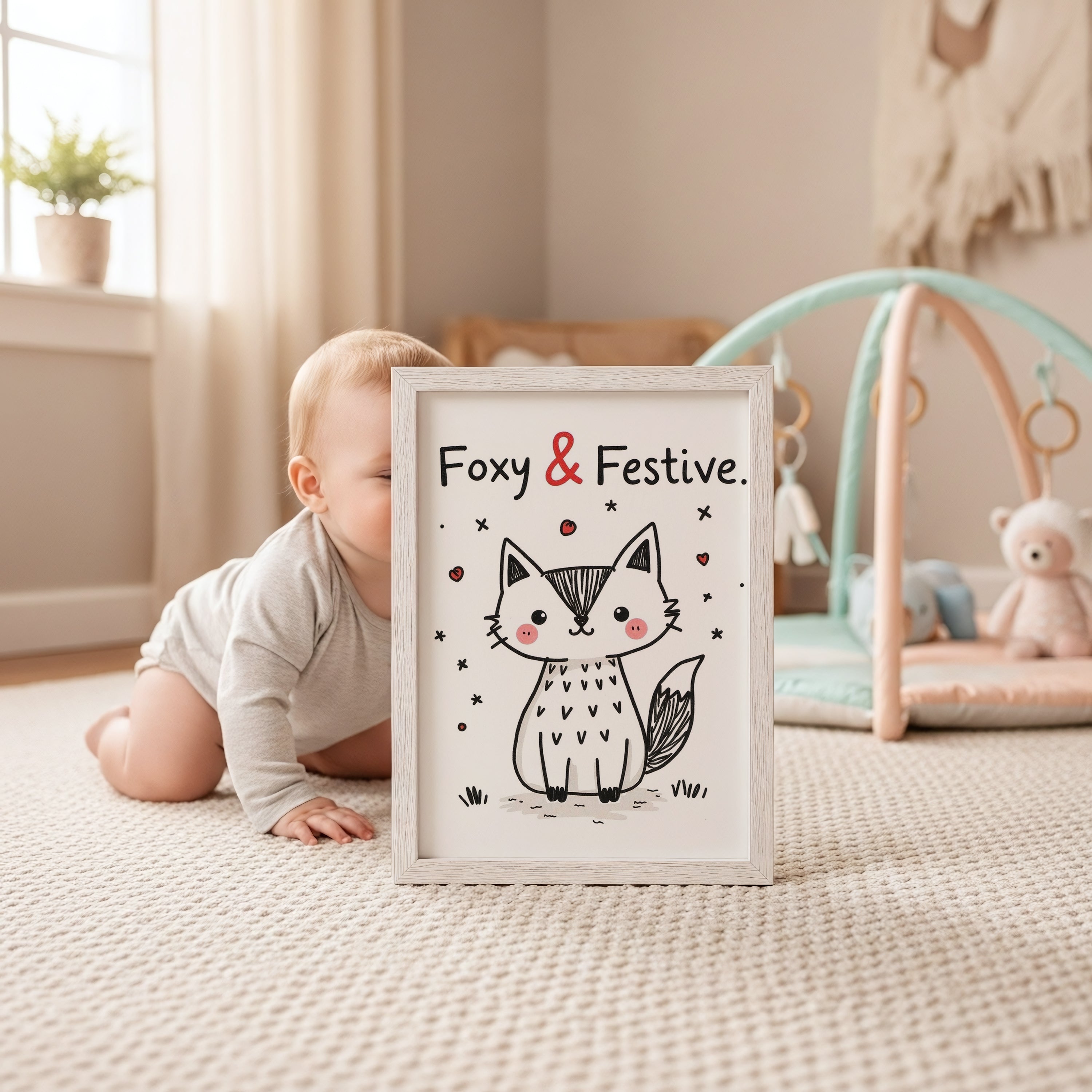Cute Fox Printable Wall Art for Nursery or Kids’ Room Decor