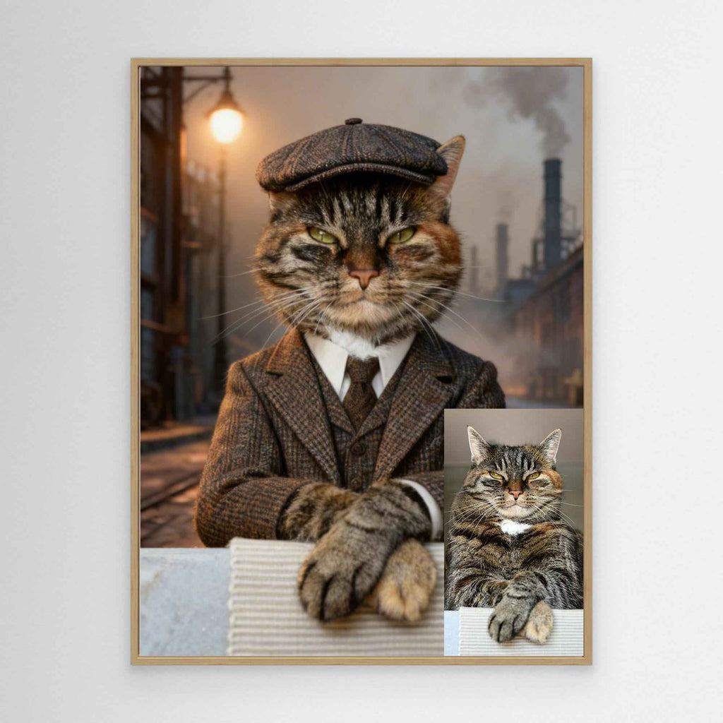 Regal Pet Portraits | Custom Peaky Blinders Style Cat Art