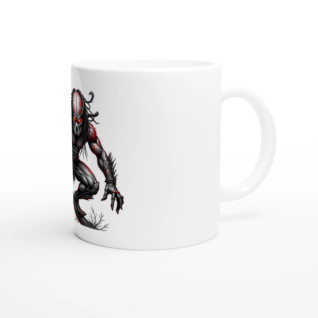 Galactic Hunter Ceramic Mug | Sci-Fi Warrior Coffee Cup - Framed Pop Art