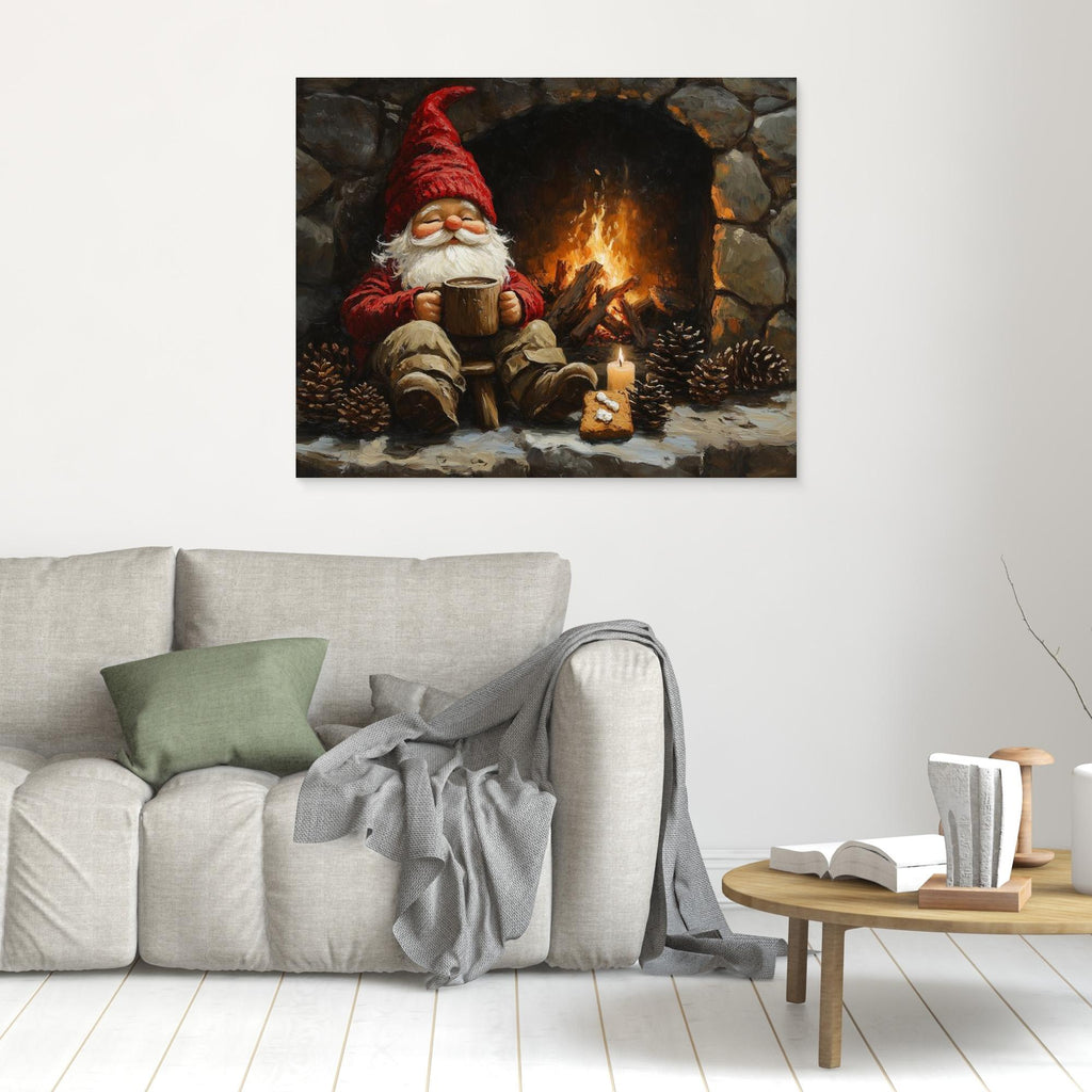 Scandinavian Tomte Folklore Art | Mythical Gnome Wall Decor - Framed Pop Art