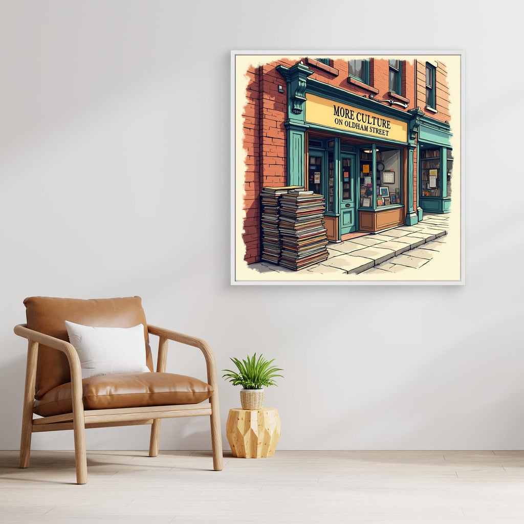More Culture Oldham Street Manchester Art Print | Framed Canvas