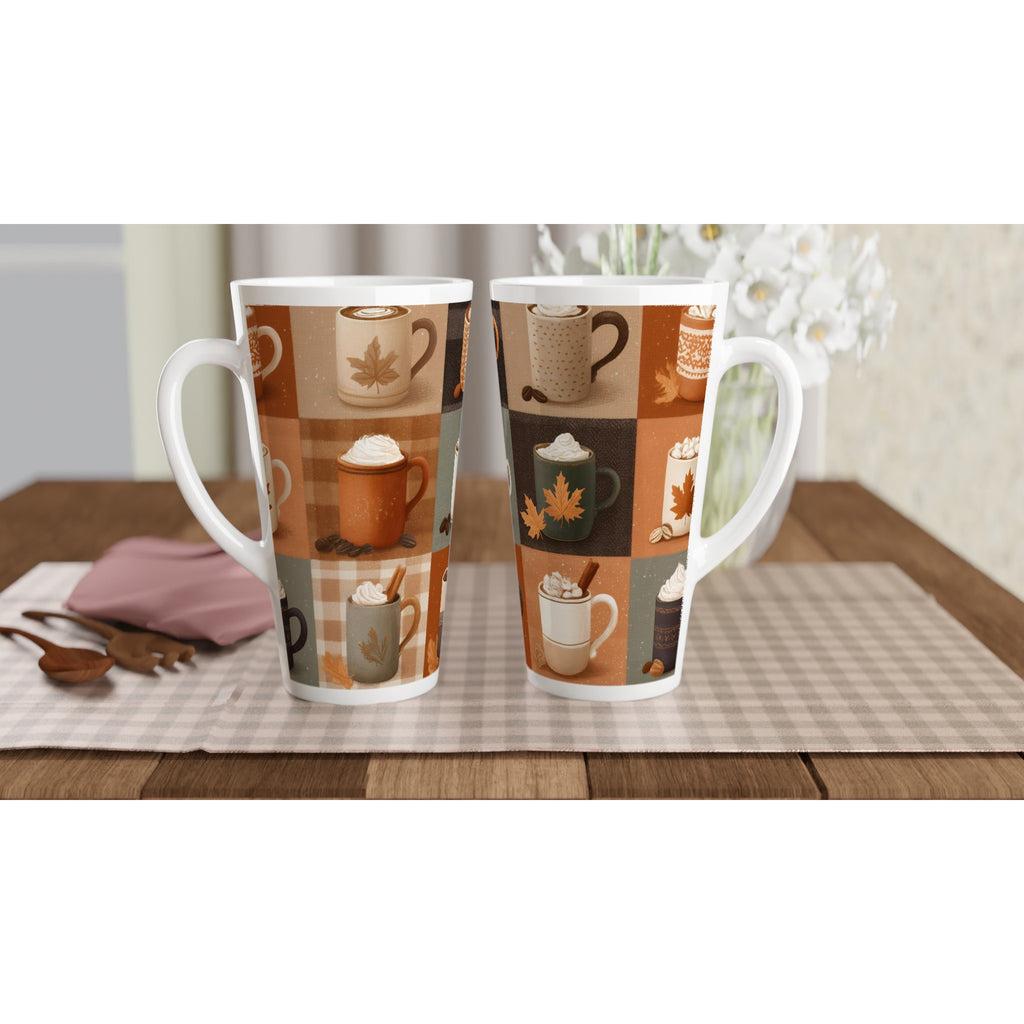 Autumn Coffee Shop Aesthetic Latte Mug | Cosy Kitchen Decor - Framed Pop Art
