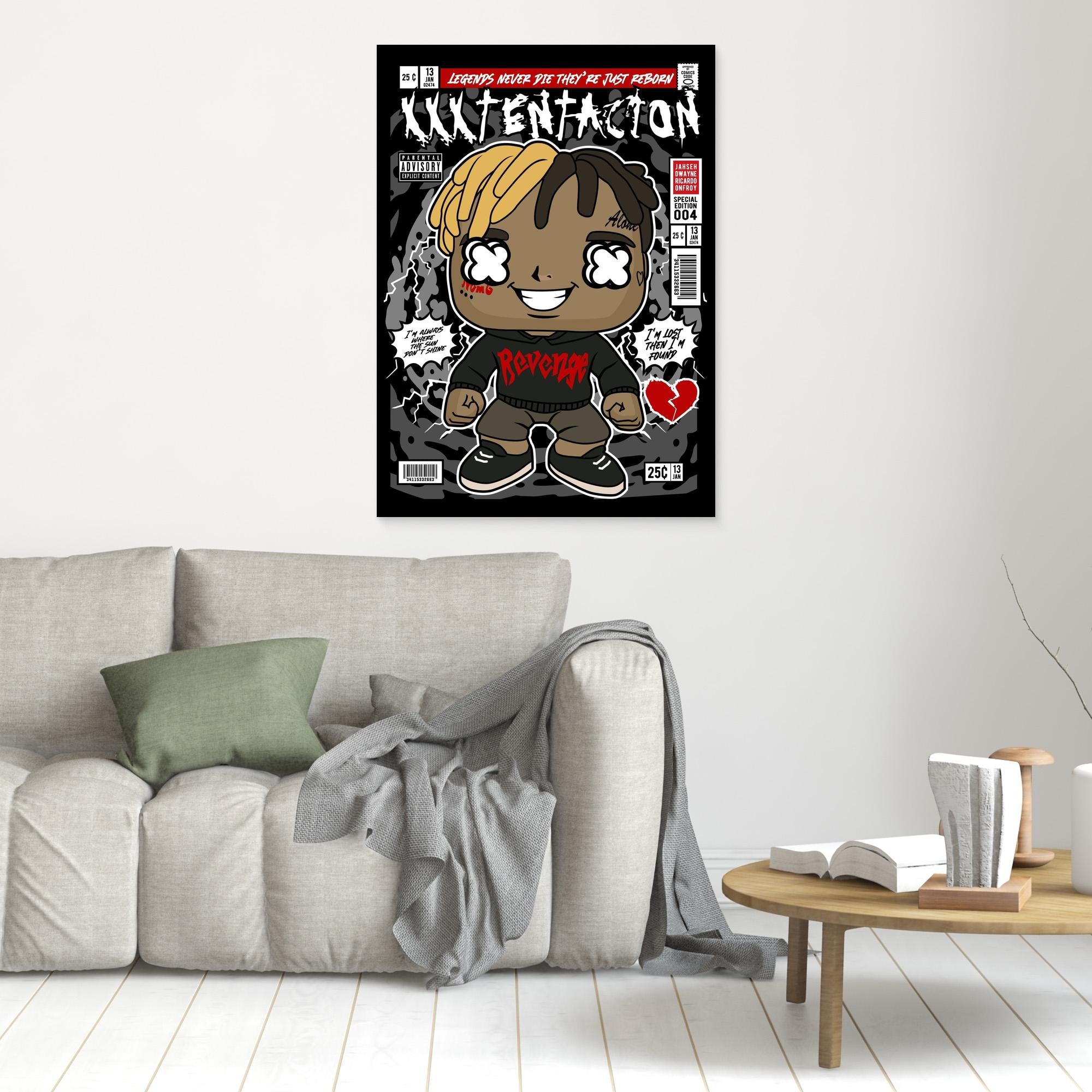 XXXTentacion Inspired Canvas Print for Hallway Wall Art - Framed Pop Art
