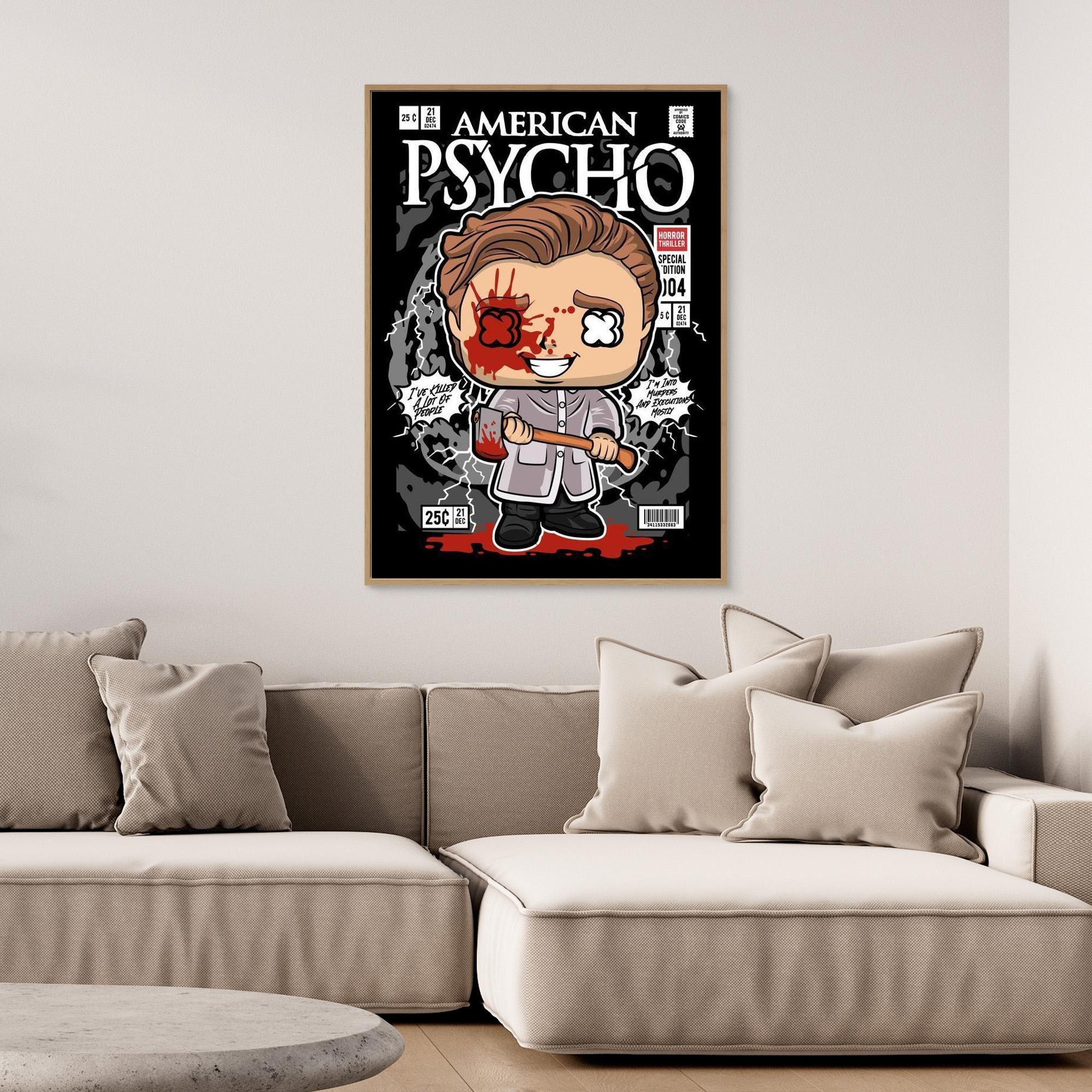 American Psycho Patrick Bateman Comic Style Wall Art