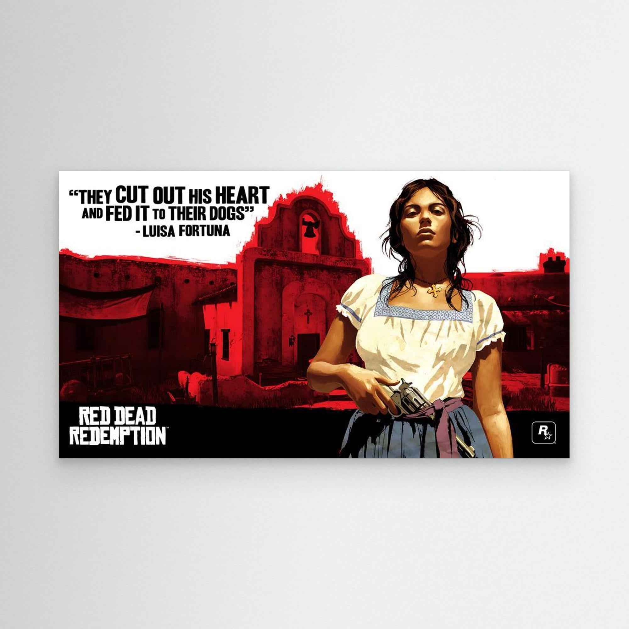 Luisa Fortuna Red Dead Redemption Canvas Print - Framed Pop Art