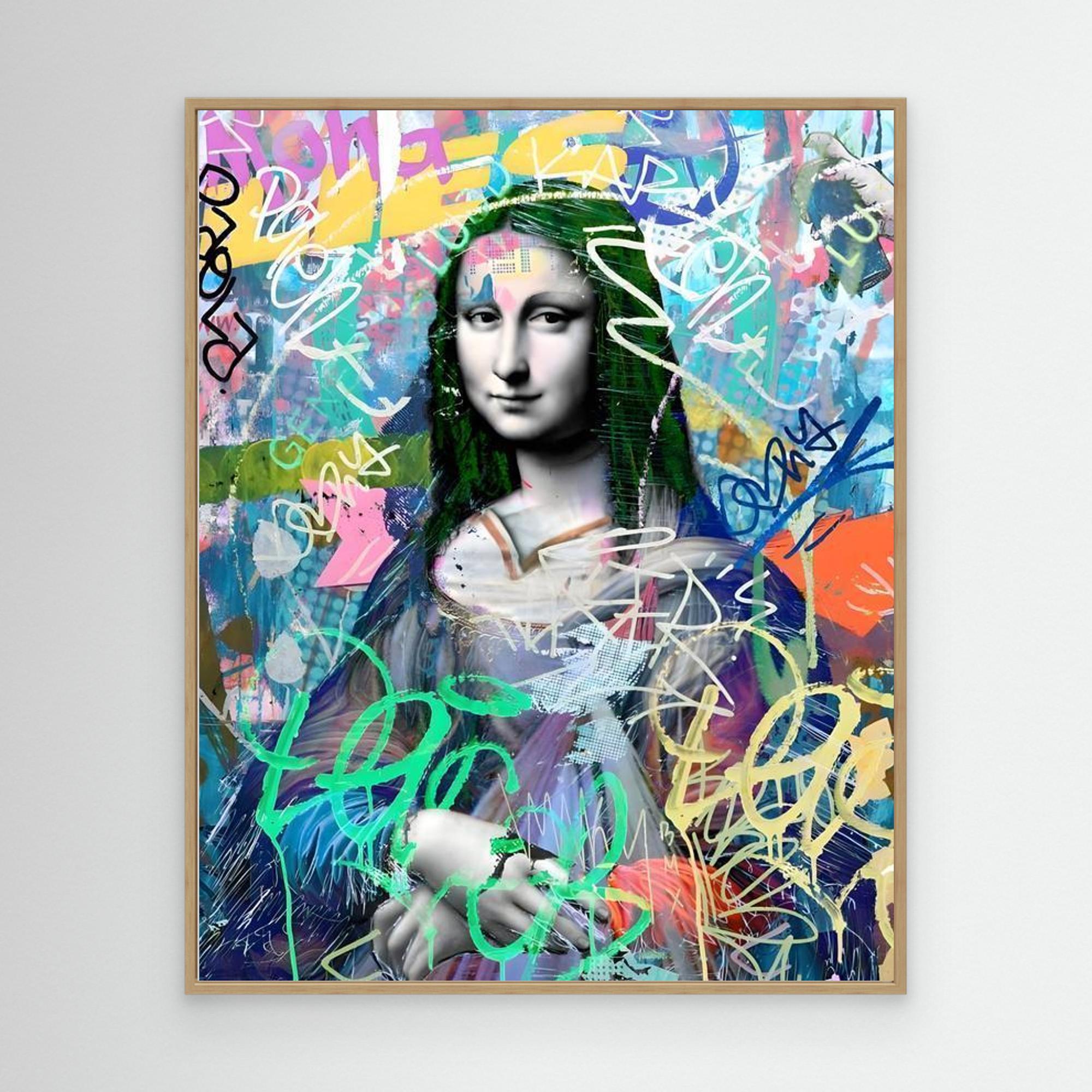 Mona Lisa Graffiti Street Art Canvas | Modern Pop Art Print