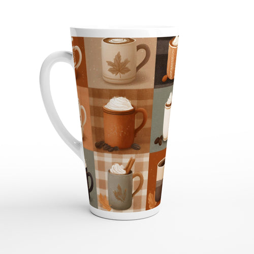 Autumn Coffee Shop Aesthetic Latte Mug | Cosy Kitchen Decor - Framed Pop Art
