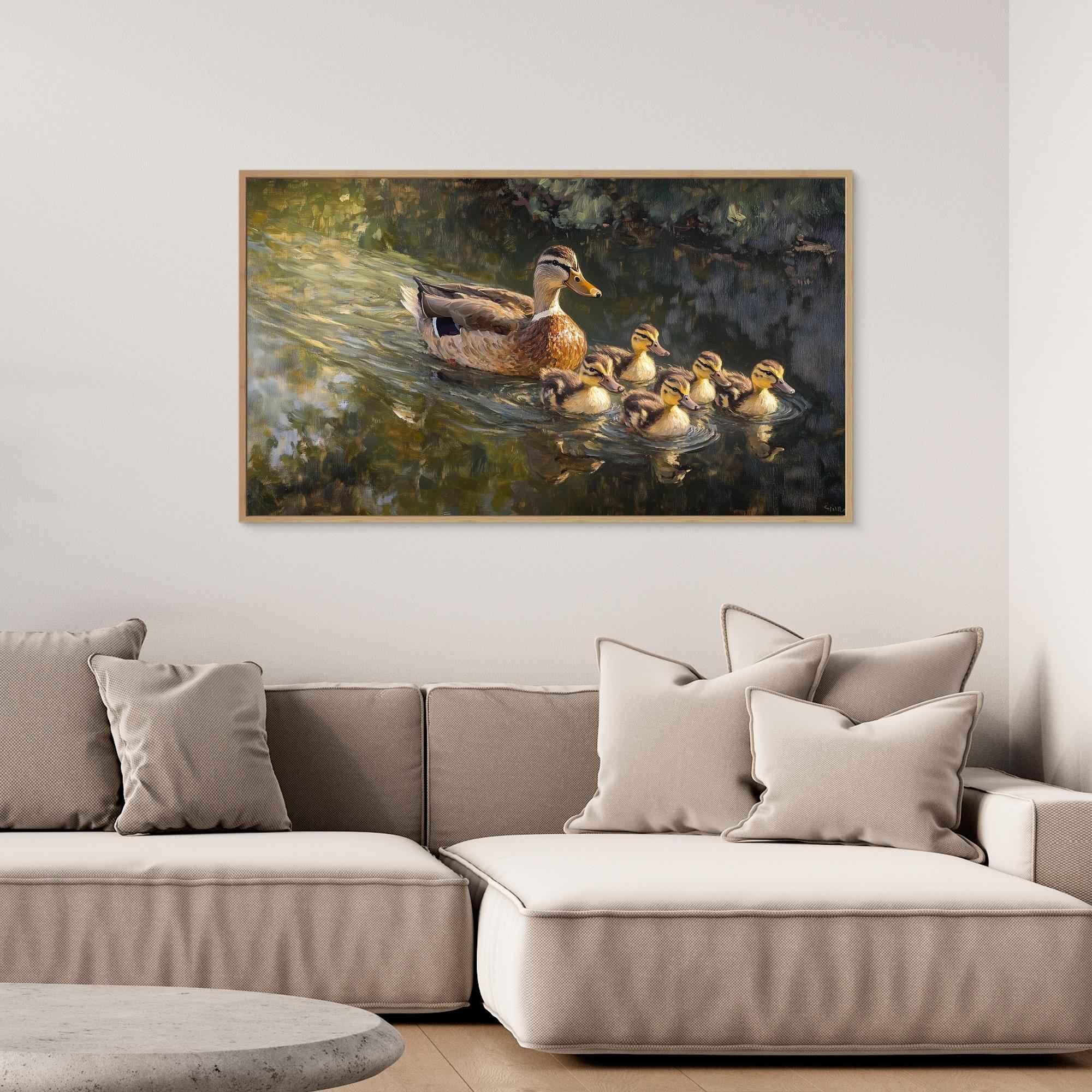 Duck & Ducklings Nursery Art | Country Cottage Wall Decor