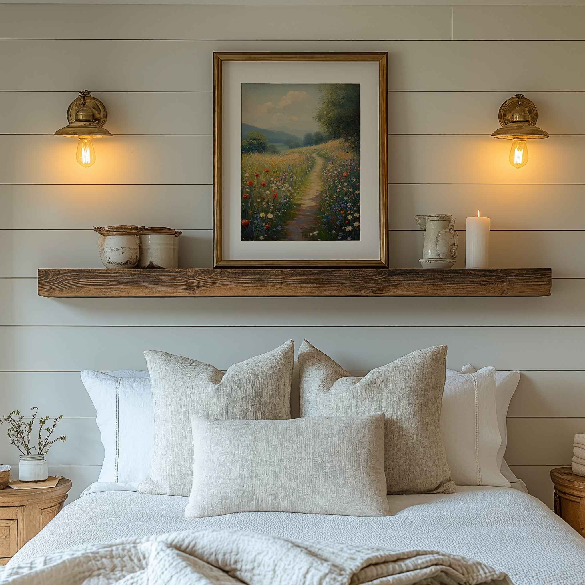 Hallway Wall Art – Wildflower Meadow Path Canvas Print