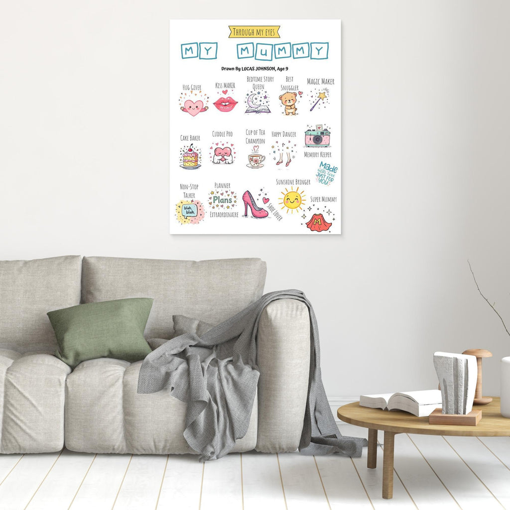 Personalised Through My Eyes My Mummy Canvas Print