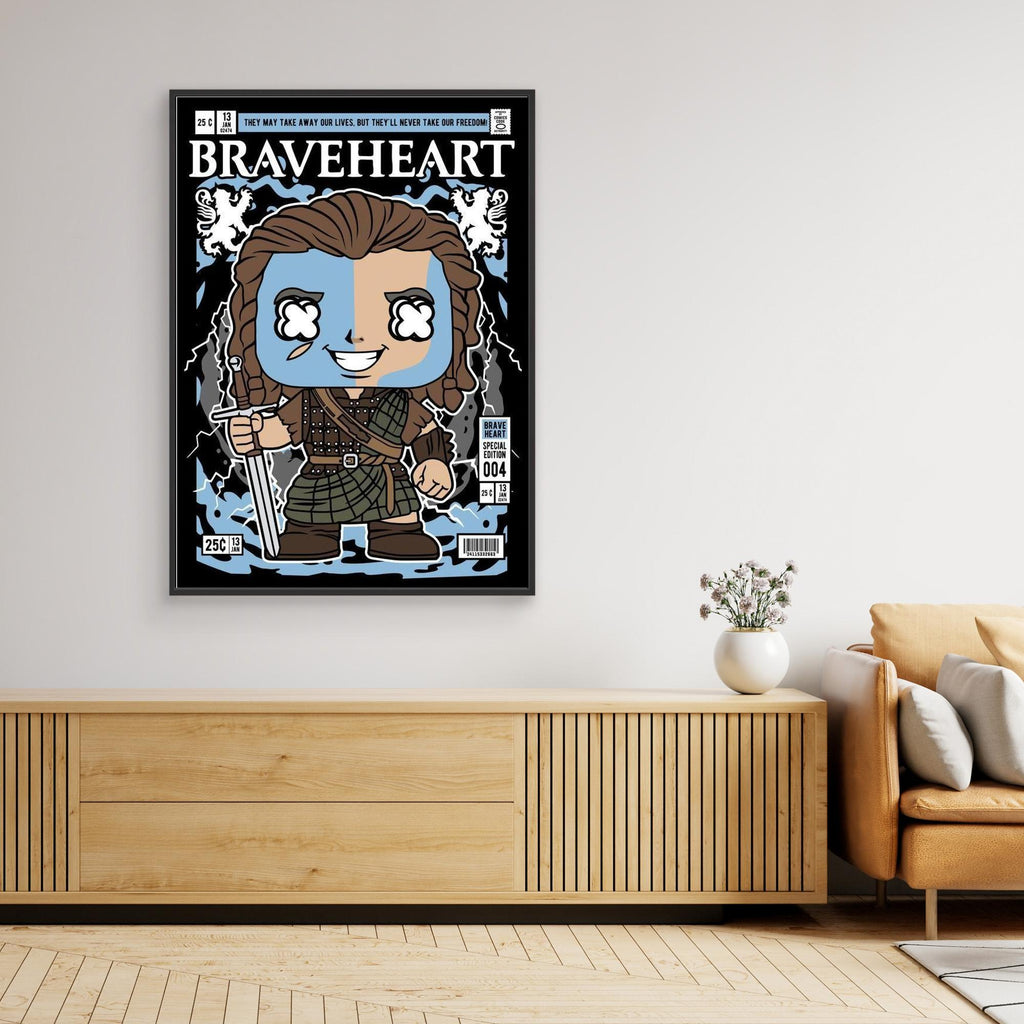 Braveheart William Wallace Comic Art | Movie Decor for Office - Framed Pop Art