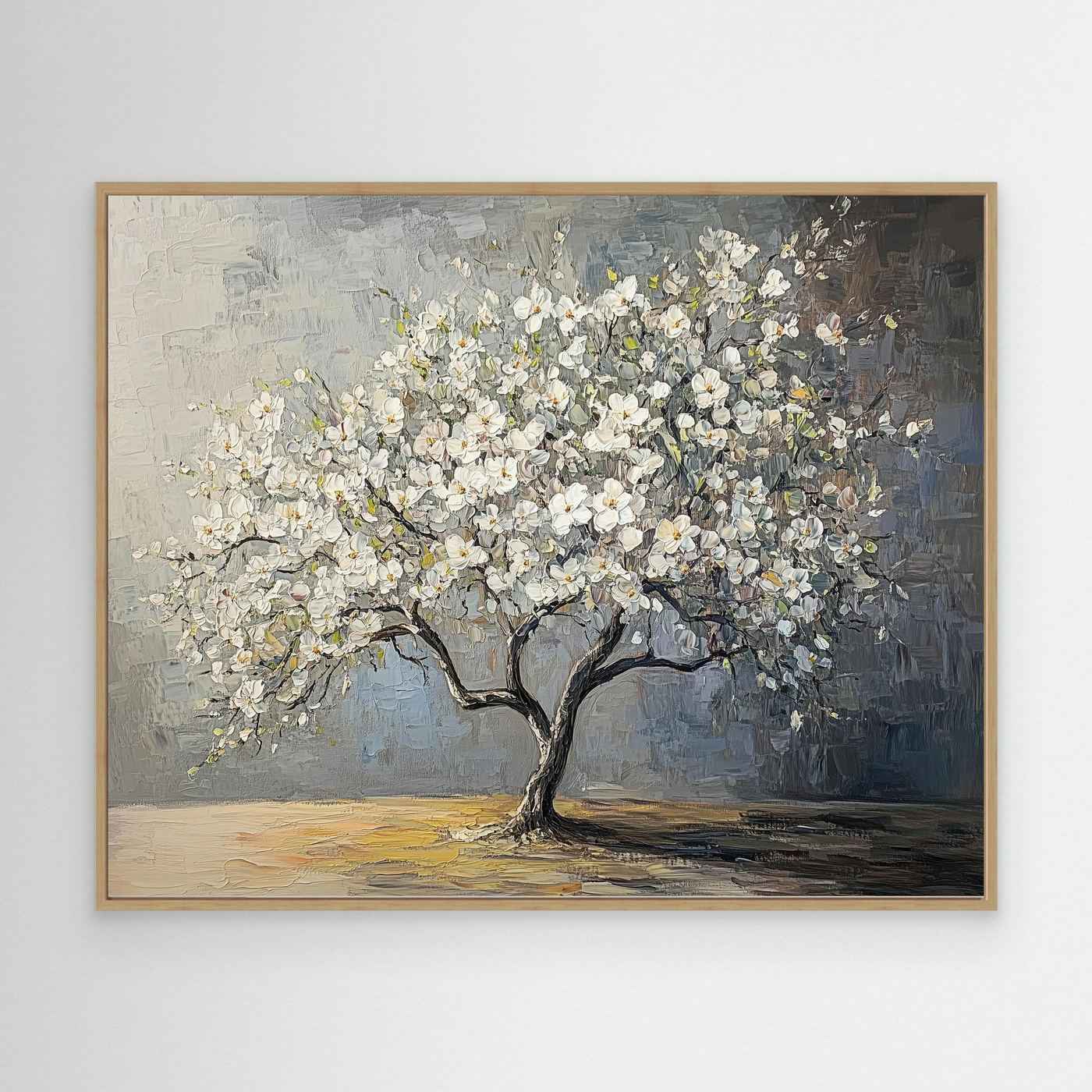Textured Tree Wall Art | Modern Floral Decor for Living Room