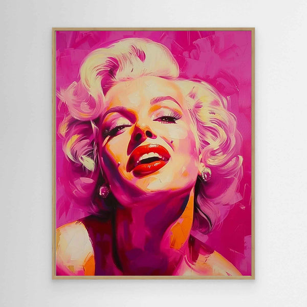 Glam Pink Pop Art Portrait | Bedroom Wall Art Canvas