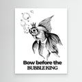 Bow Before The Bubble King Goldfish Wall Art Print