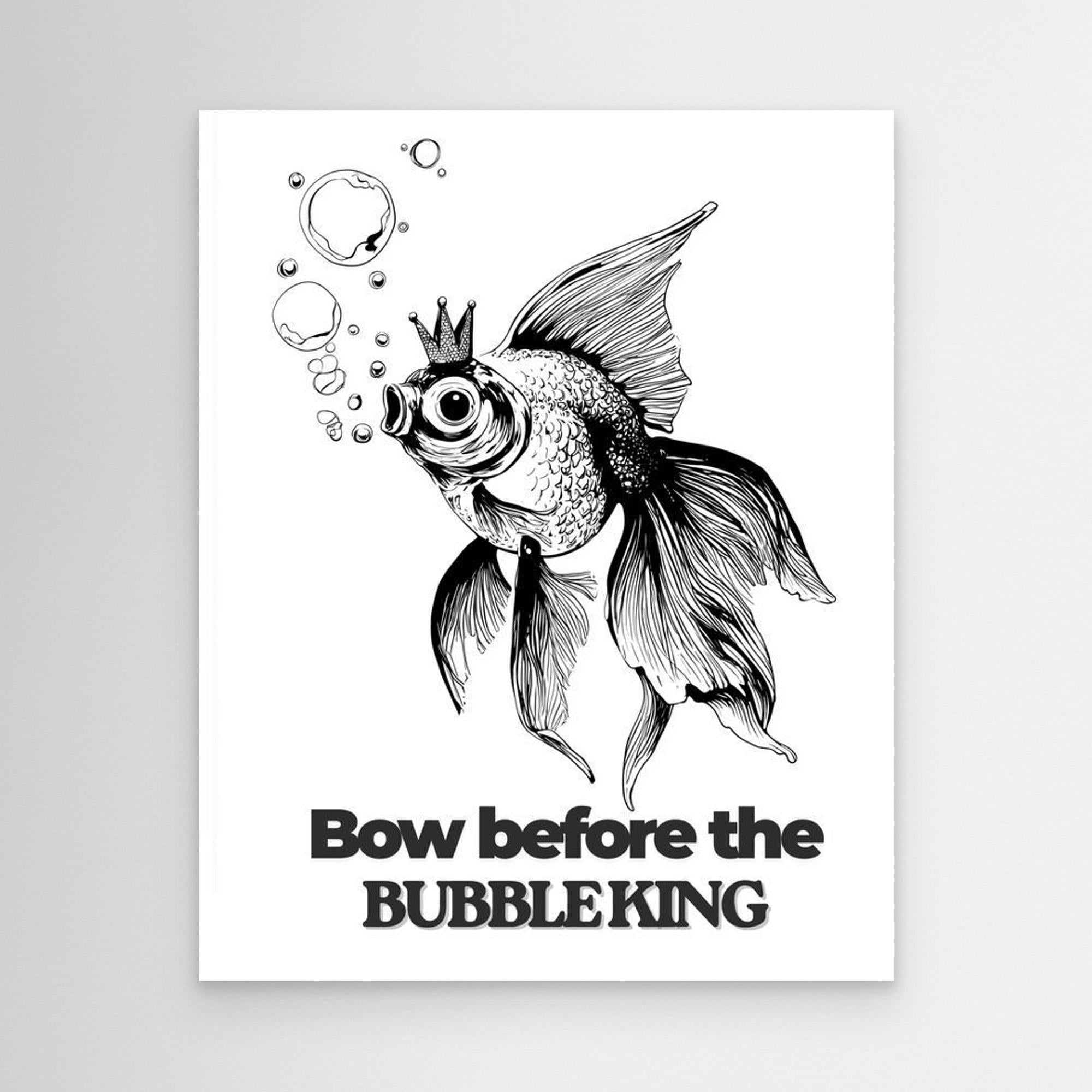Bow Before The Bubble King Goldfish Wall Art Print