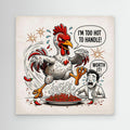 Spicy Chicken Art Print | Too Hot To Handle Wall Decor - Framed Pop Art