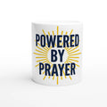Powered by Prayer Ceramic Mug | Uplifting Christian Gift - Framed Pop Art