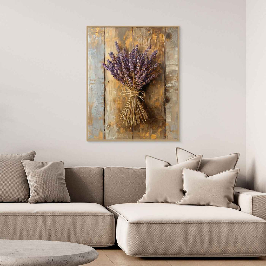 Lavender Canvas Wall Art | Shabby Chic Farmhouse Decor