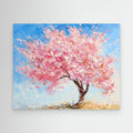 Pink Cherry Blossom Tree Canvas Wall Art for Bedroom