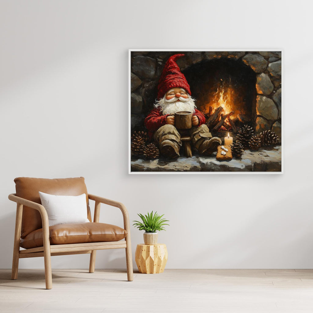 Scandinavian Tomte Folklore Art | Mythical Gnome Wall Decor - Framed Pop Art