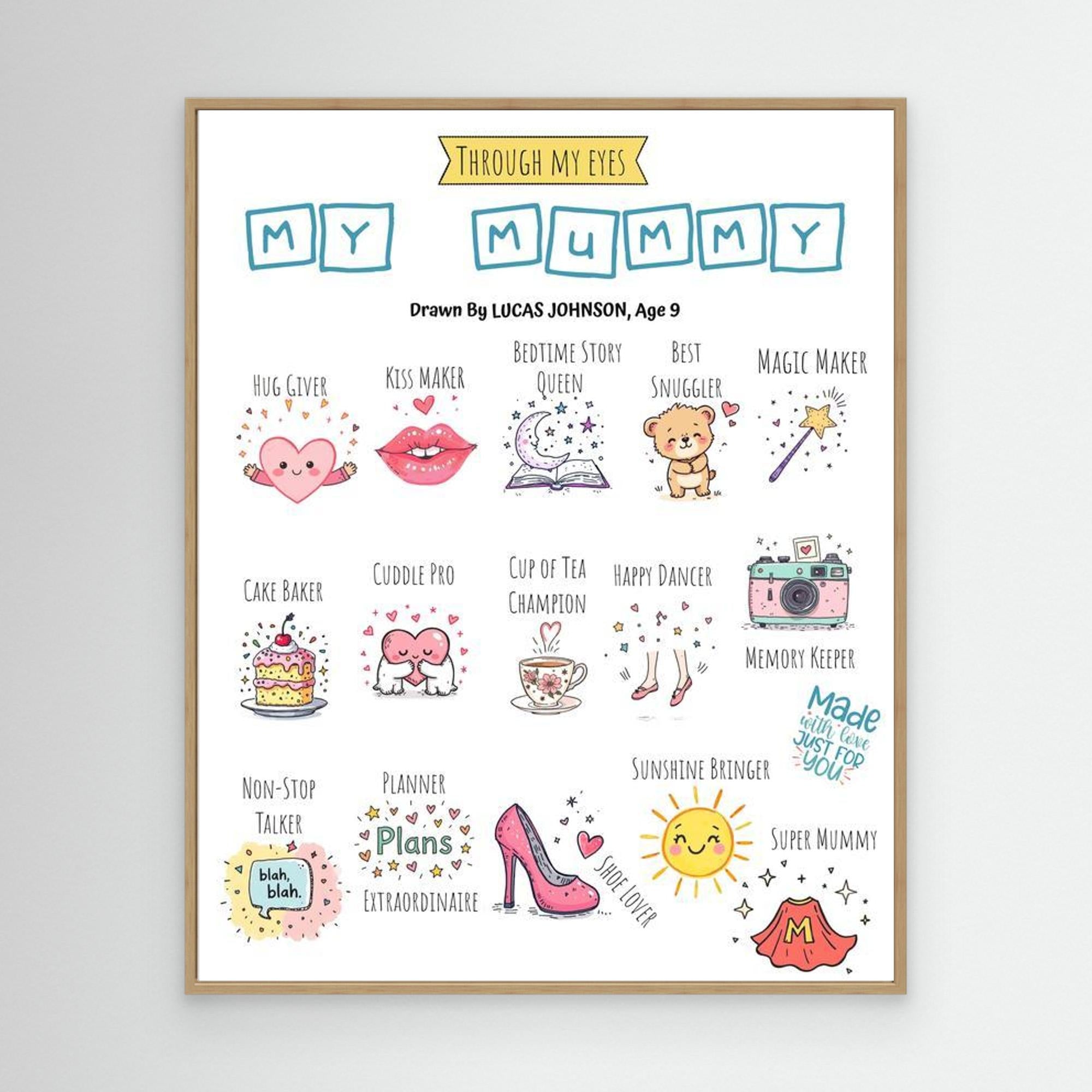 Personalised Through My Eyes My Mummy Canvas Print