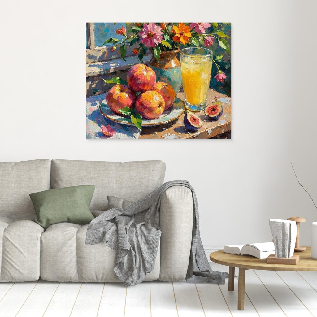 Sunny Kitchen & Hallway Wall Art | Vibrant Fruit Still Life - Framed Pop Art