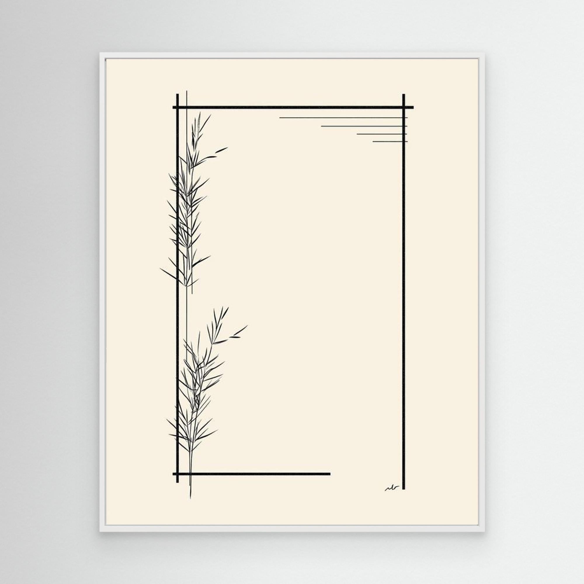 Minimalist Botanical Line Art Framed Wall Decor