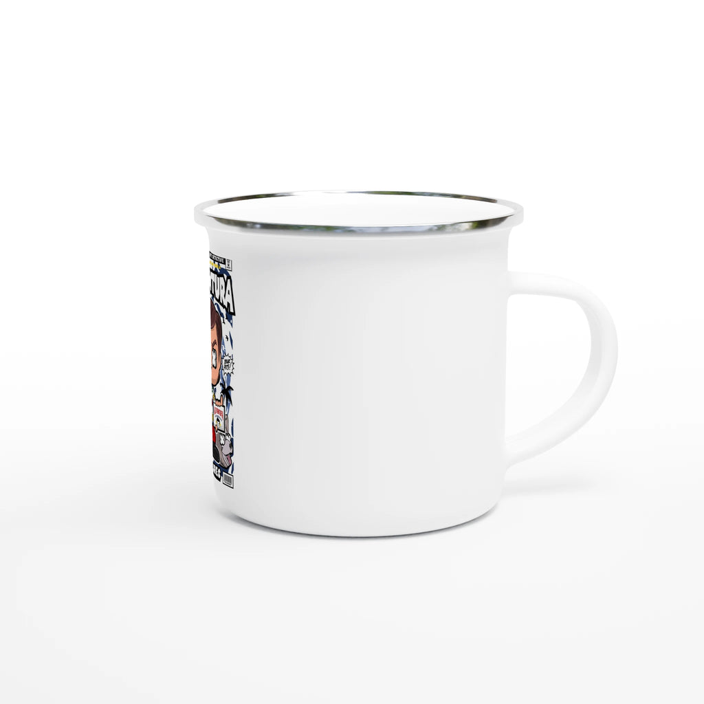 Ace Ventura Enamel Mug | Retro Pet Detective Camping Cup - Framed Pop Art