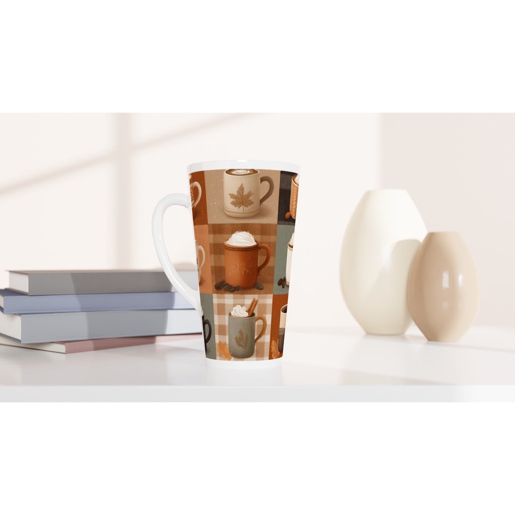 Autumn Coffee Shop Aesthetic Latte Mug | Cosy Kitchen Decor - Framed Pop Art
