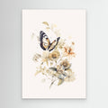 Butterfly Botanical Wall Art | Soft Nursery Decor - Framed Pop Art