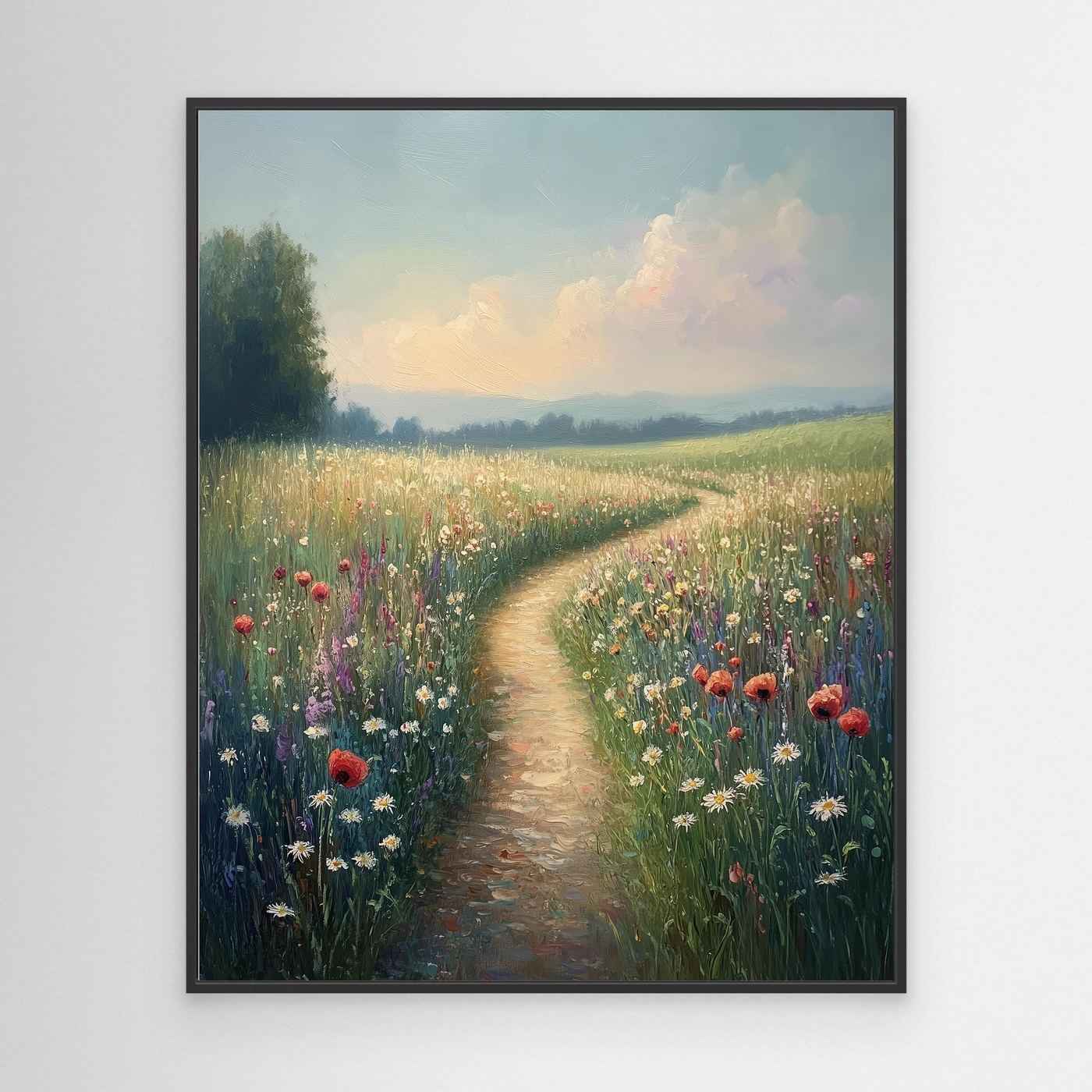 Wildflower Meadow Canvas Wall Art | Cottagecore Decor