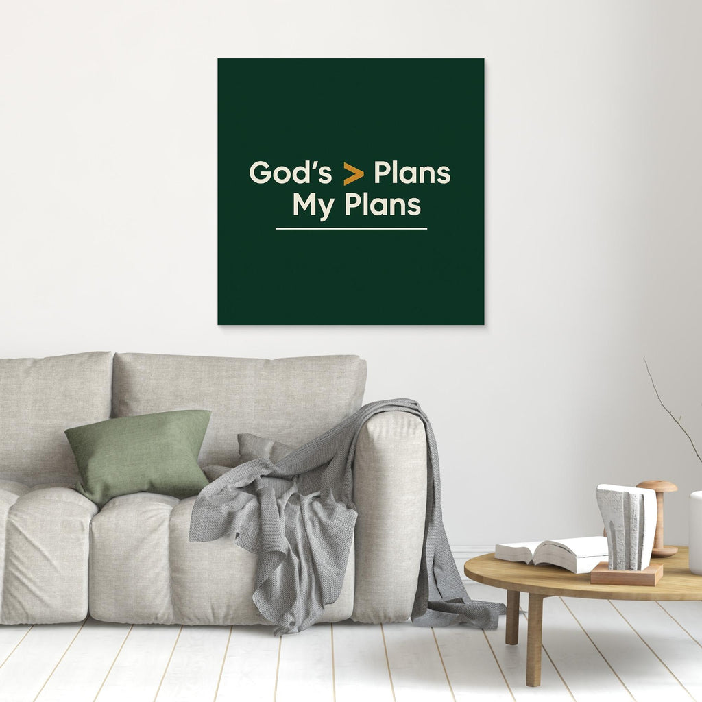 God’s Plans Over My Plans Wall Art | Office Decor Quote