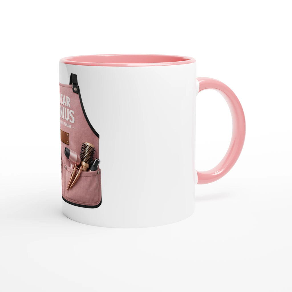 Shear Genius Hairdresser Mug | Gift for Hairstylists (Pink) - Framed Pop Art
