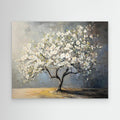 White Blossom Tree Canvas Art | Framed Floral Wall Decor