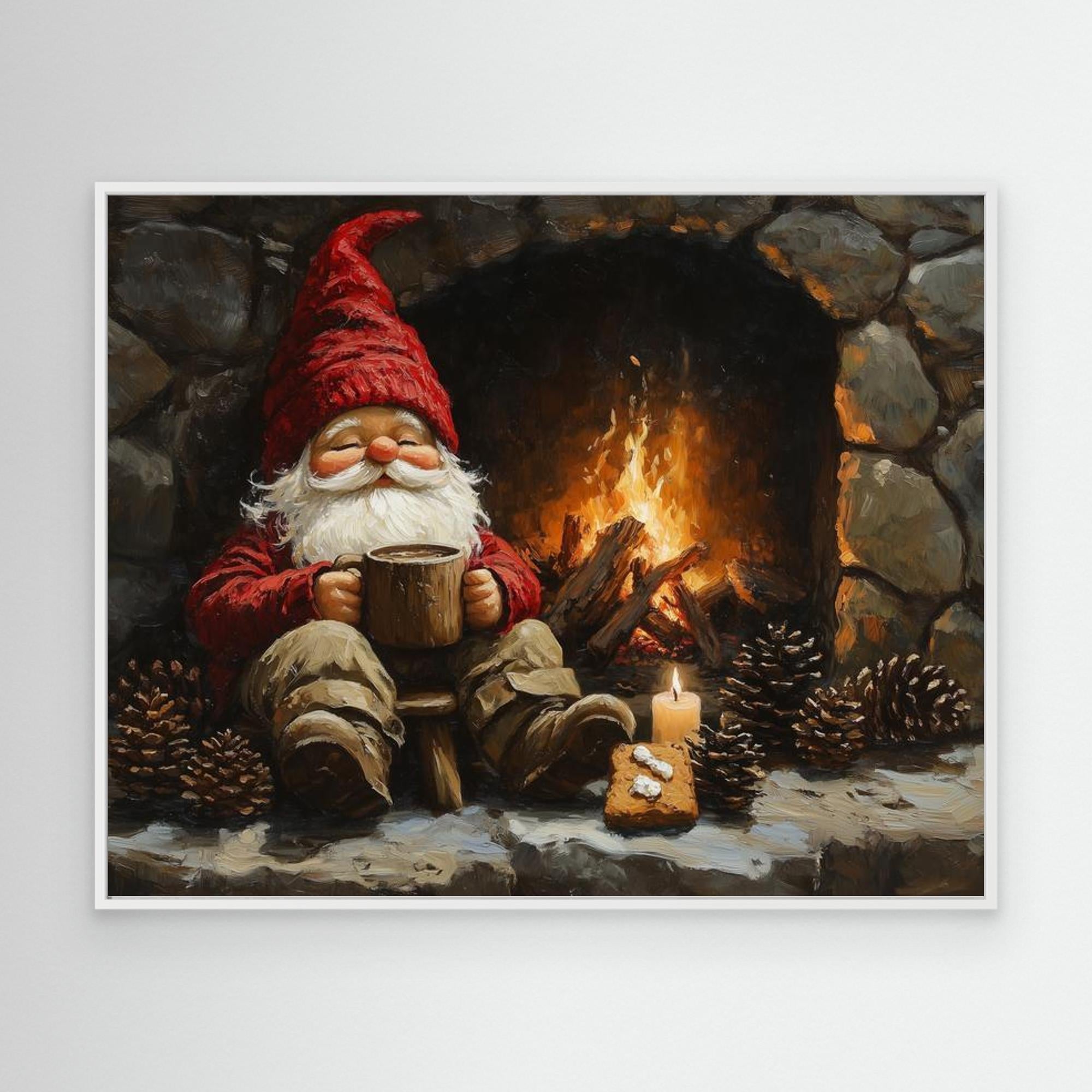 Scandinavian Tomte Folklore Art | Mythical Gnome Wall Decor