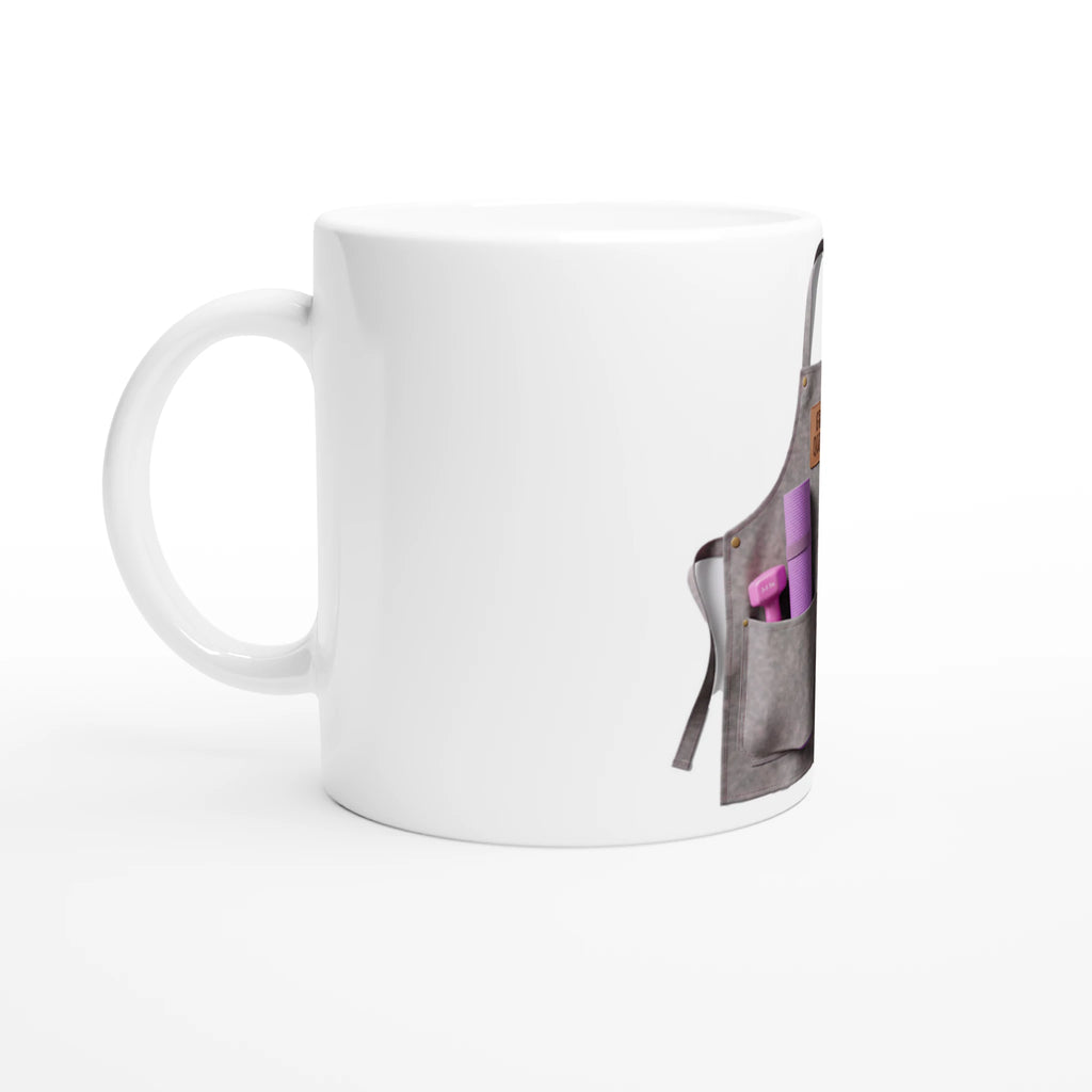 Gym Queen Fitness Apron Mug | Funny 11oz Ceramic Coffee Cup - Framed Pop Art