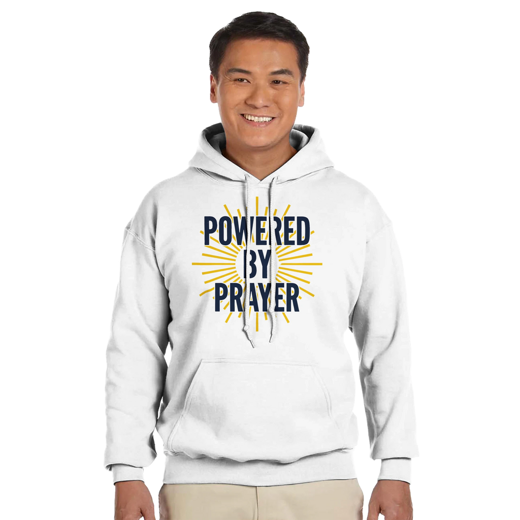 Powered by Prayer Hoodie | Gildan® 18500 - Framed Pop Art