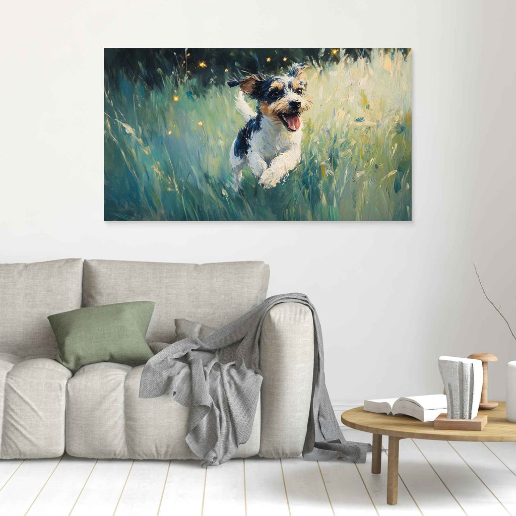 Jack Russell Art | Playful Dog Nursery Print