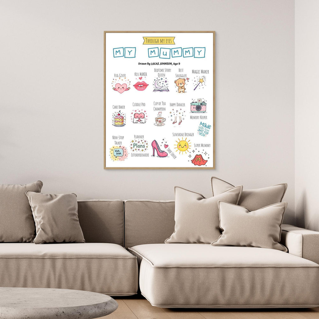 Personalised Through My Eyes My Mummy Canvas Print