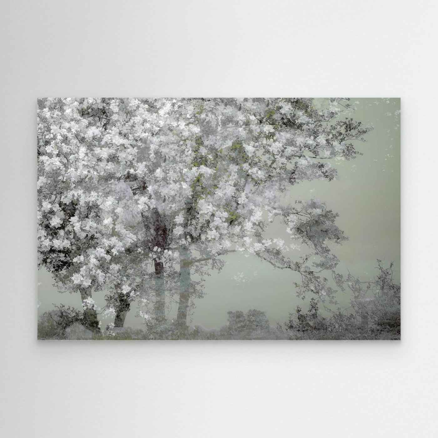 Sage Green Tree Wall Art | Modern Sage Living Room Decor
