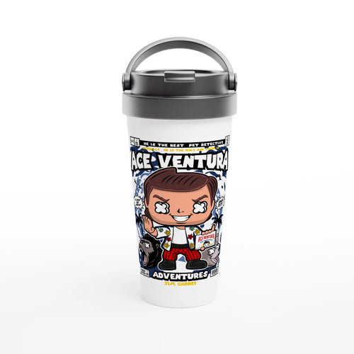 Ace Ventura Pet Detective 15oz Stainless Steel Travel Mug - Framed Pop Art