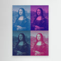 Mona Lisa Pop Art Canvas - Vibrant 4-Panel Framed Print - Framed Pop Art