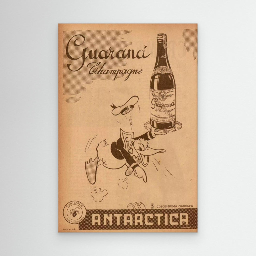 Vintage Guaraná Antarctica Duck Poster | Retro Canvas Print - Framed Pop Art