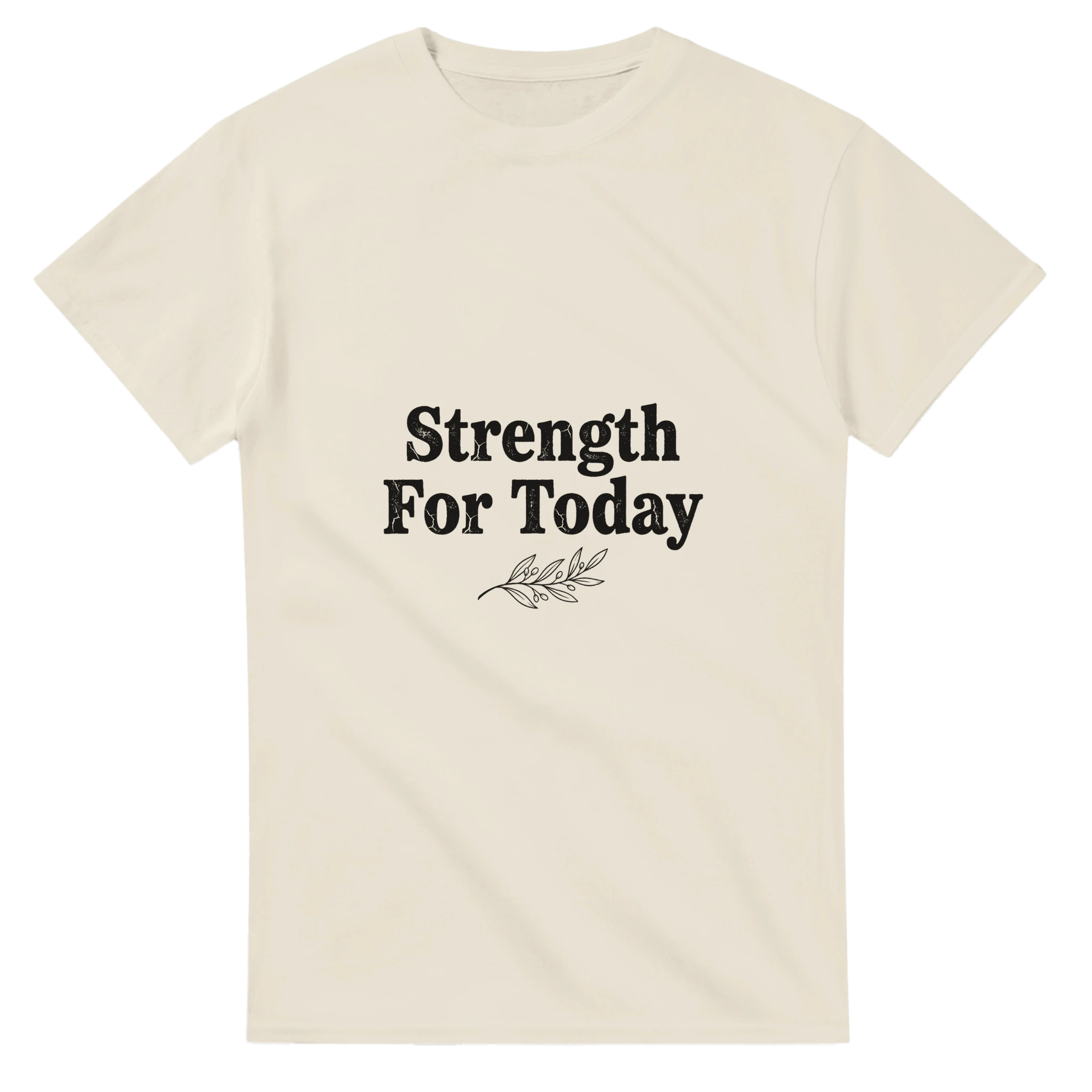 Strength For Today White Cotton T-Shirt | Gildan® 5000 - Framed Pop Art