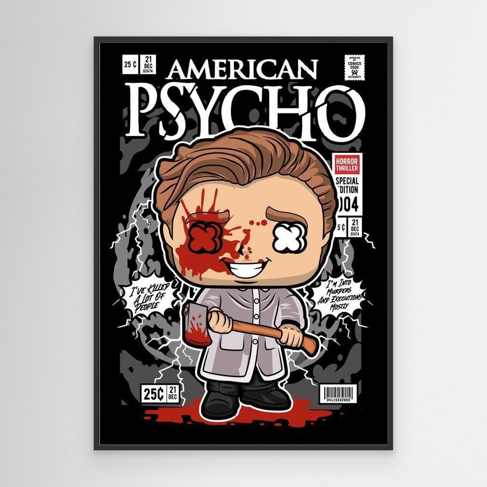 American Psycho Patrick Bateman Comic Style Wall Art