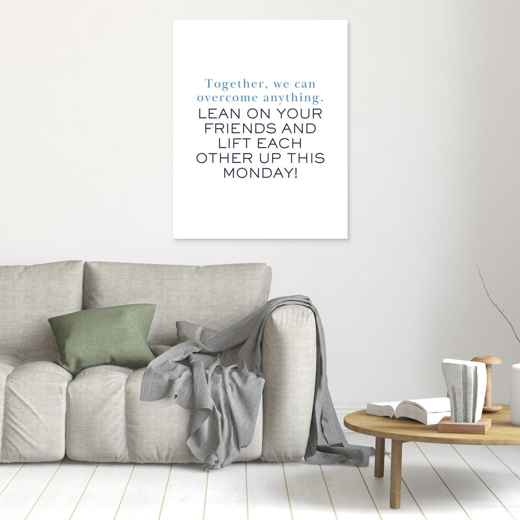 Inspirational Monday Quote Wall Art | Modern Office Decor - Framed Pop Art